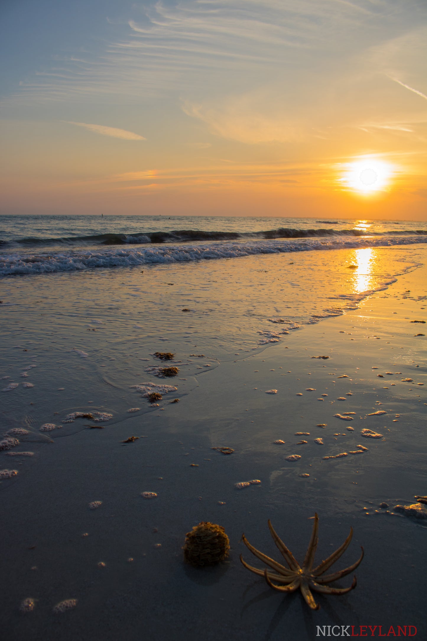 Fort Myers Beach Artifacts At Sunset Photo Print